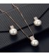SET487 - Pearl necklace earrings set